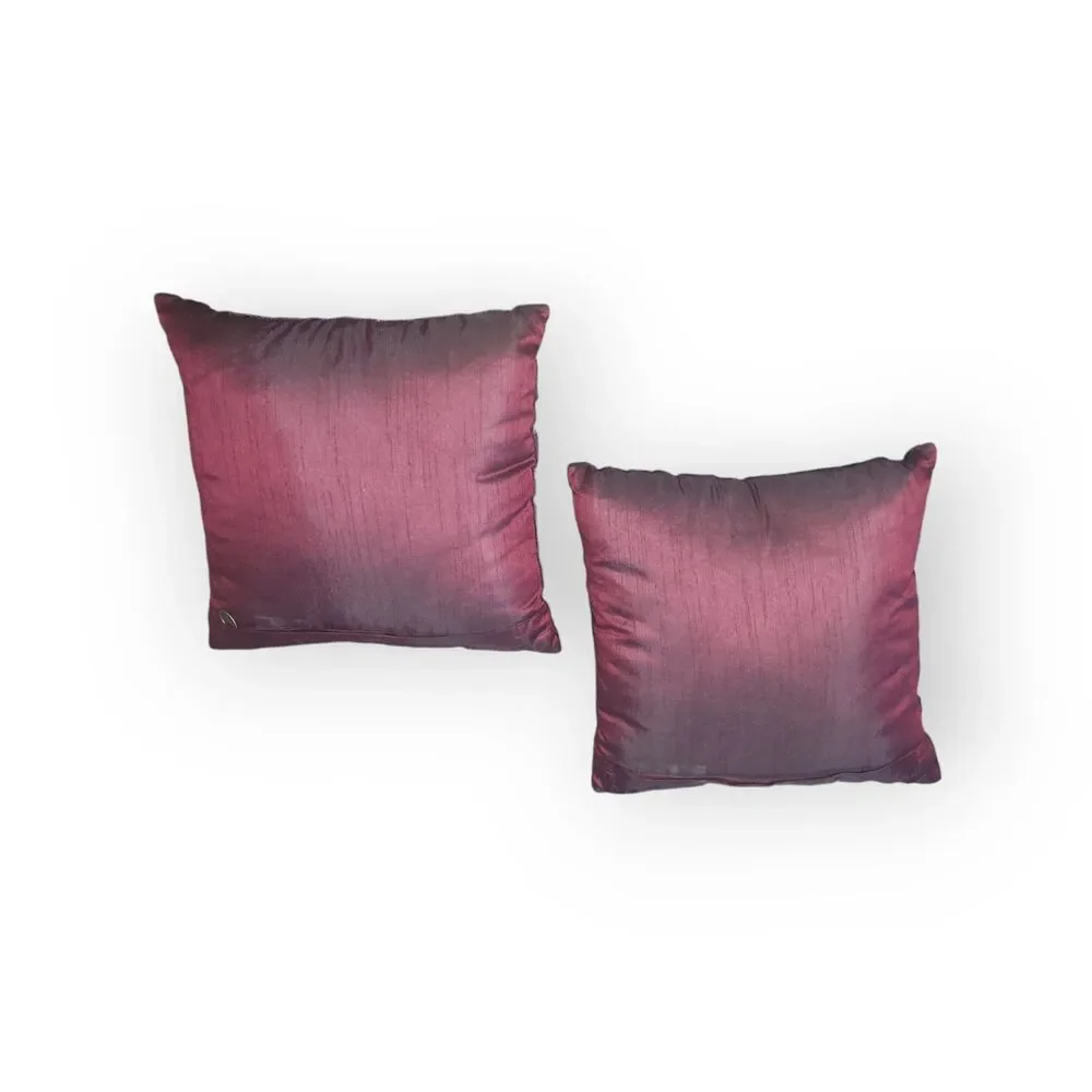 Pier 1 Accent Throw Pillows Set of 2 Purple Gold Beaded Accent Flowers Romance