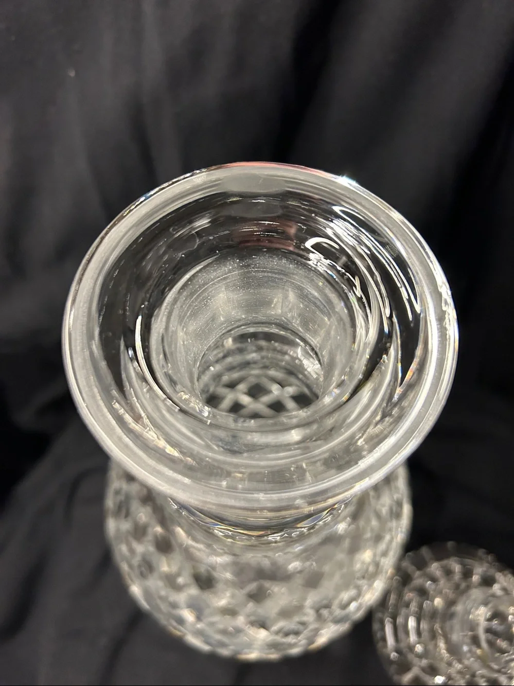 Clear Cut-Glass Decorative Decanter - Clear
